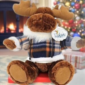 Wish Pets NWT Winter Moose Stuffed Animal